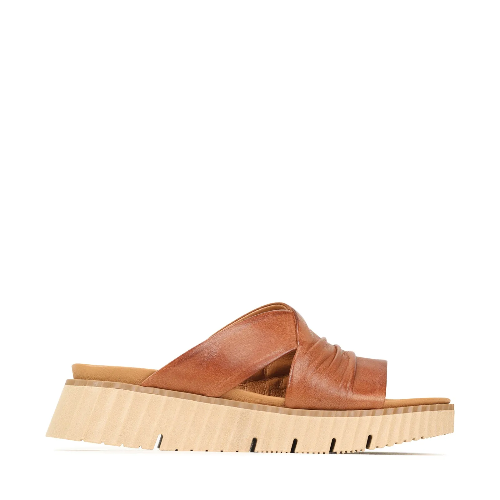 PELA LEATHER SLIDE SANDALS