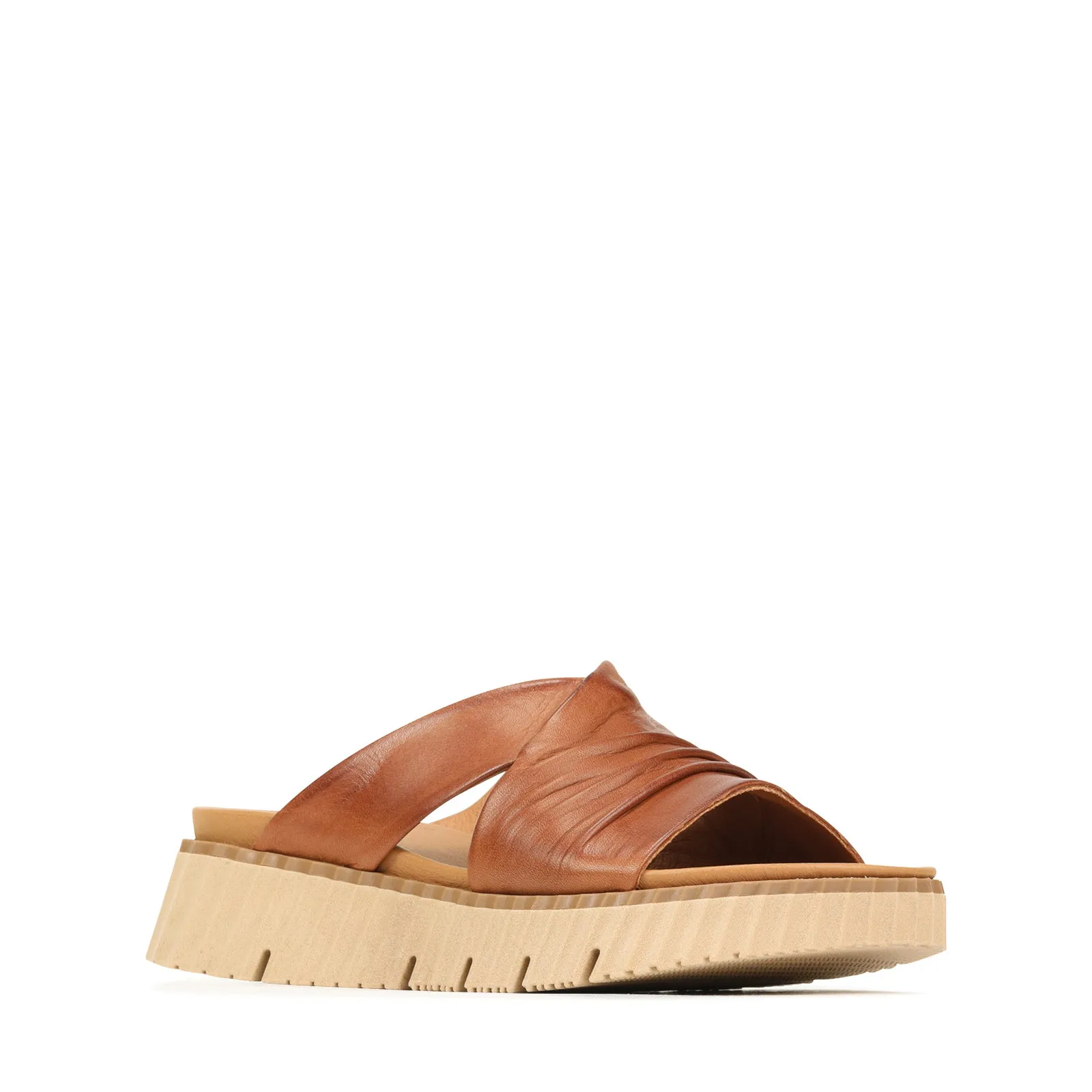 PELA LEATHER SLIDE SANDALS