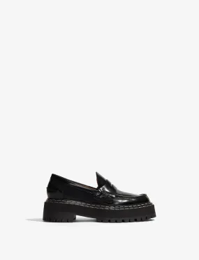 Proenza Schouler Lug Sole Platform Loafers in Spazzolato Leather - Black