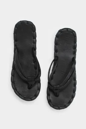 Recycled Leather Sandals | Black