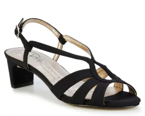 Ros Hommerson Leandra Women's Adjustable Buckles Dress Sandal In Black