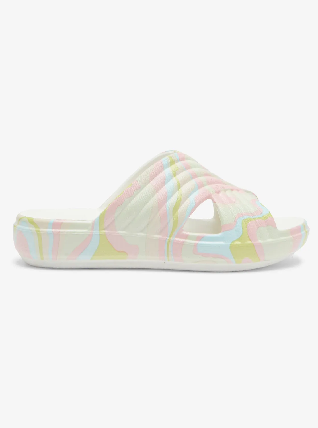 Roxy Rivie Print Sandals - Crazy Pink/Soft Lime