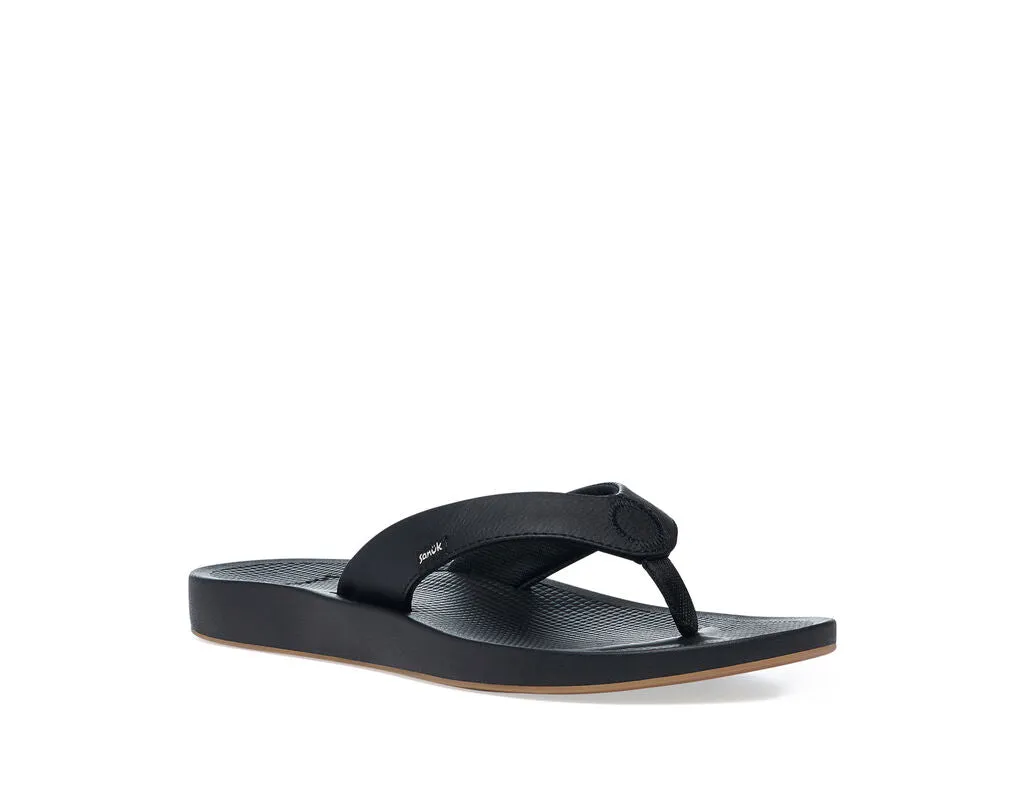 Sanuk Women's Cosmic Yoga Mat Flip Flop - Black 1127391