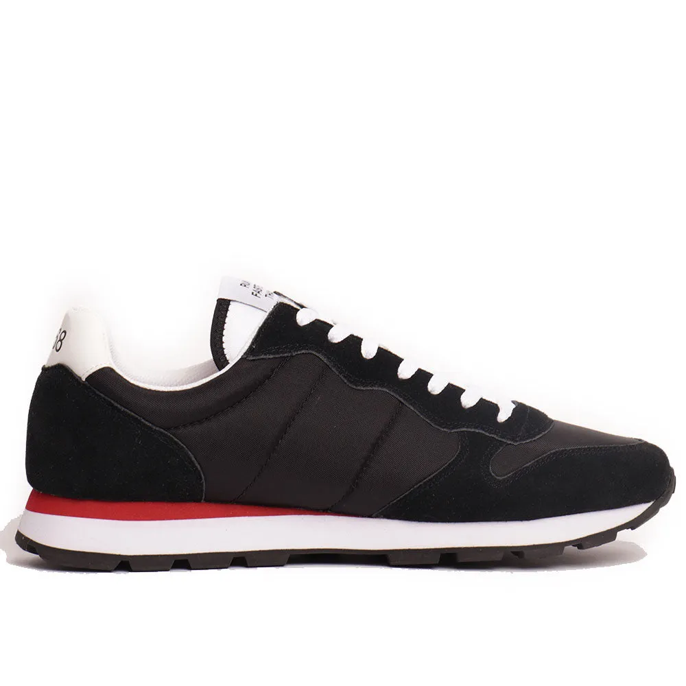 Scarpe Uomo Sun68 Sneakers Tom Solid Nylon Nero - Bianco