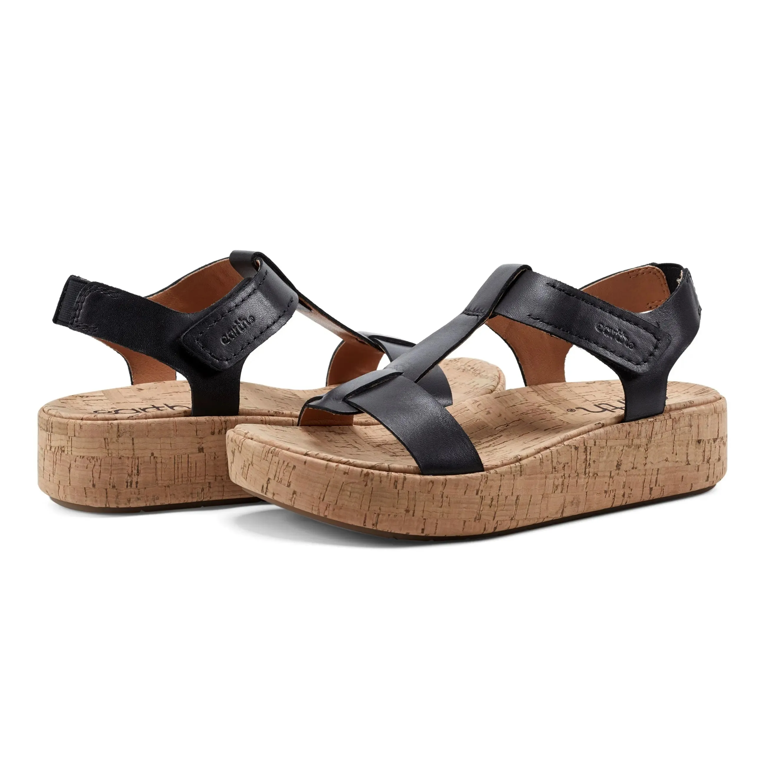 Shari Sqaure Toe Platform Casual Wedge Sandals