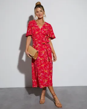 Spring Celebrations Floral Wrap Maxi Dress