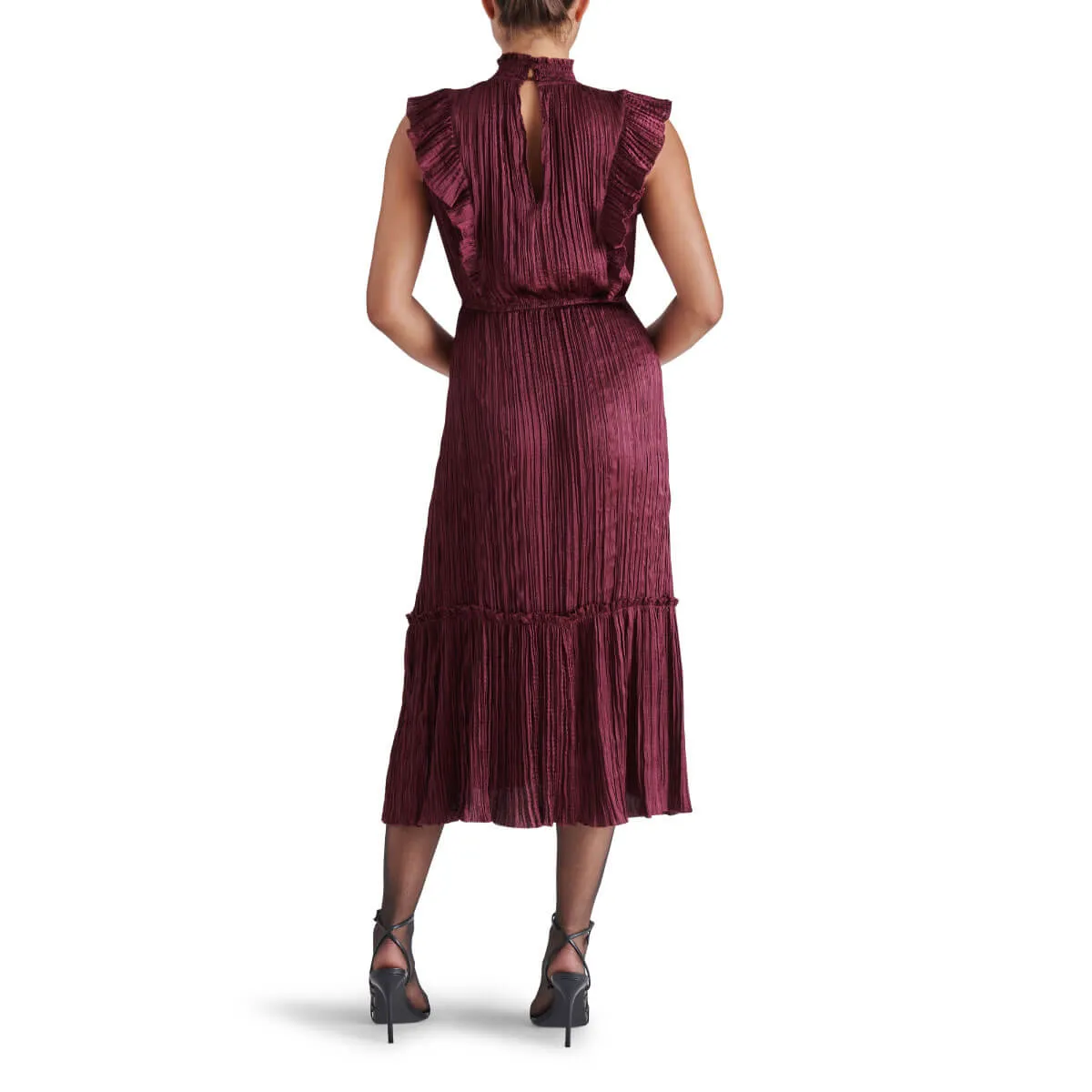 Steve Madden Wednesday Crinkle Satin Midi Dress