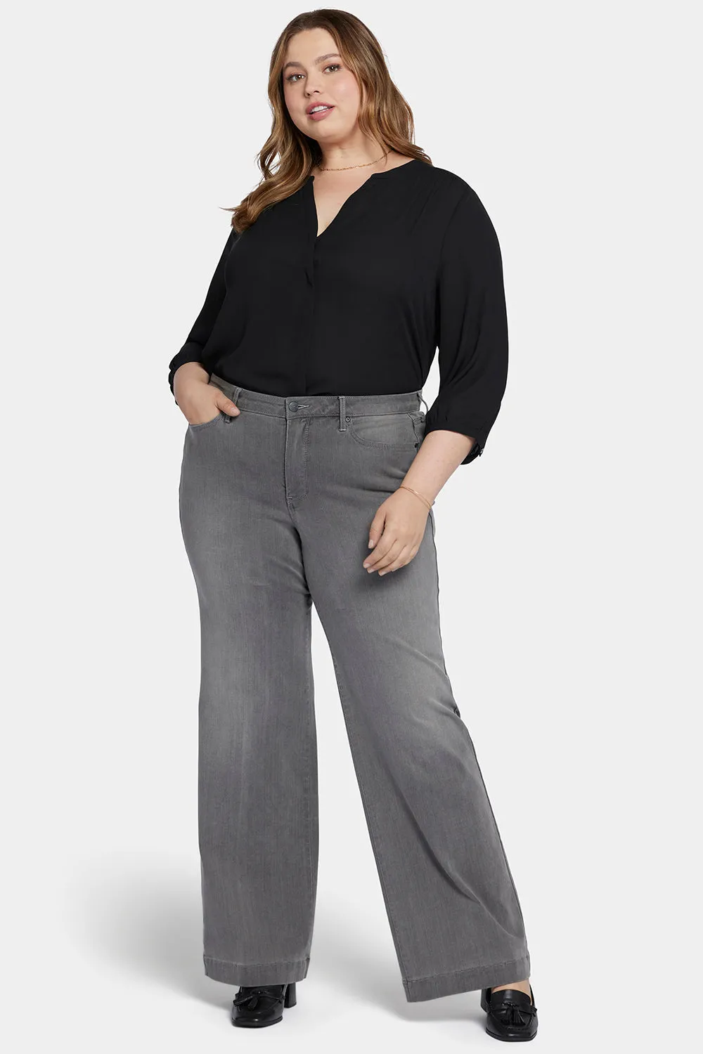 Teresa Wide Leg Jeans In Plus Size - Parade