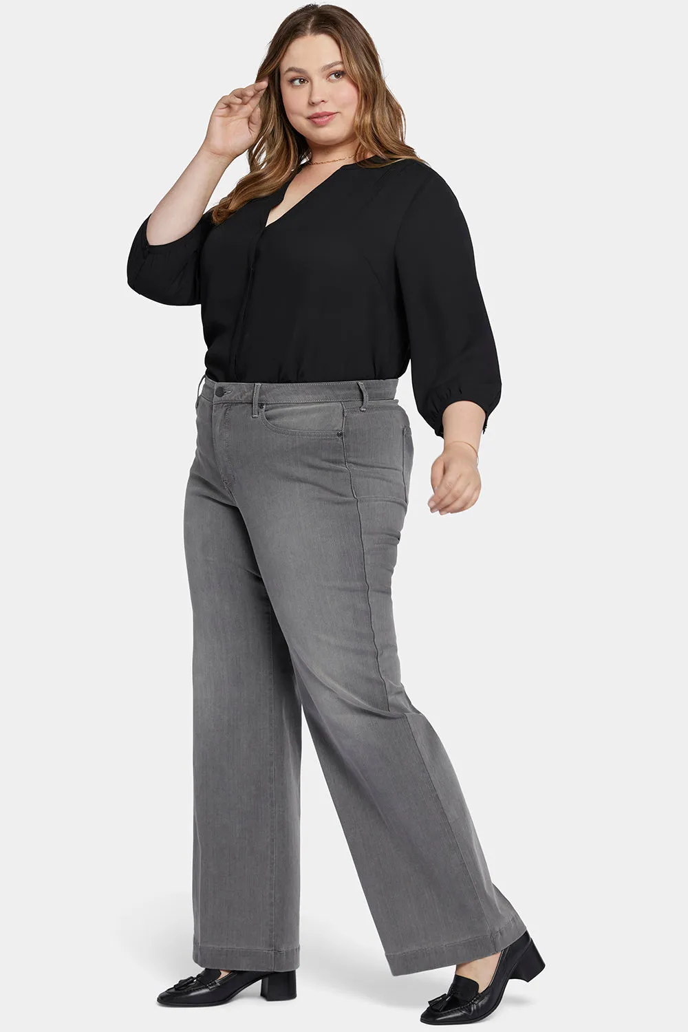 Teresa Wide Leg Jeans In Plus Size - Parade