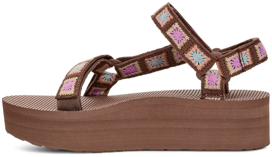 Teva Womens Flatform Universal Crochet Unwind