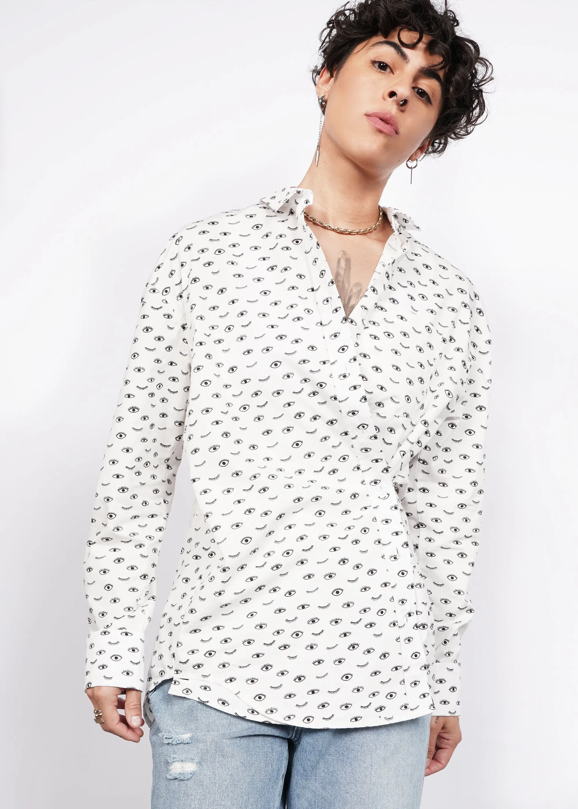 The Essential Long Sleeve Oversized Wrap Button Up