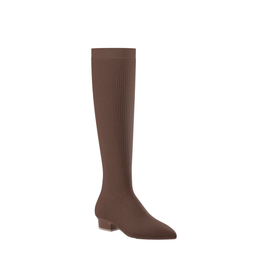 The Knee High Boot Walnut Knit