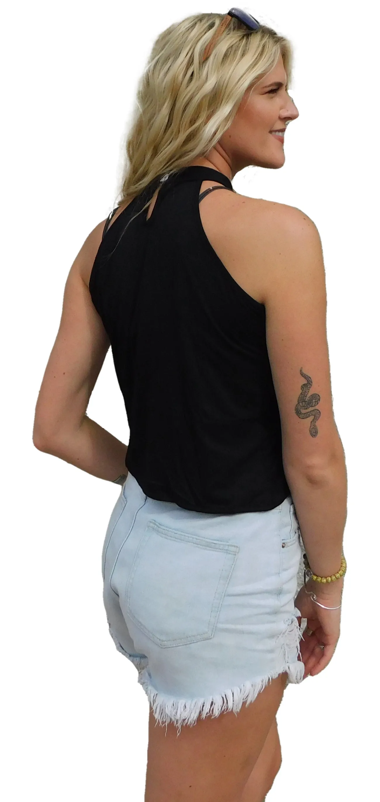 The Yogaz Black Sexy Top is well, really sexy! Made with Sustainable Eco-Friendly Bamboo!