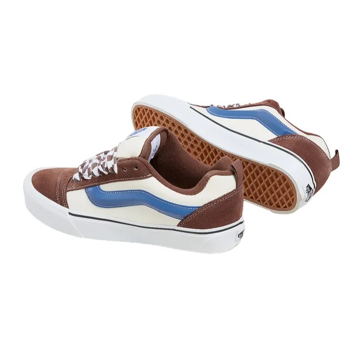 vans scarpa sneakers da uomo Knu Skool VN0009QCDMV marroncino-beige-blu