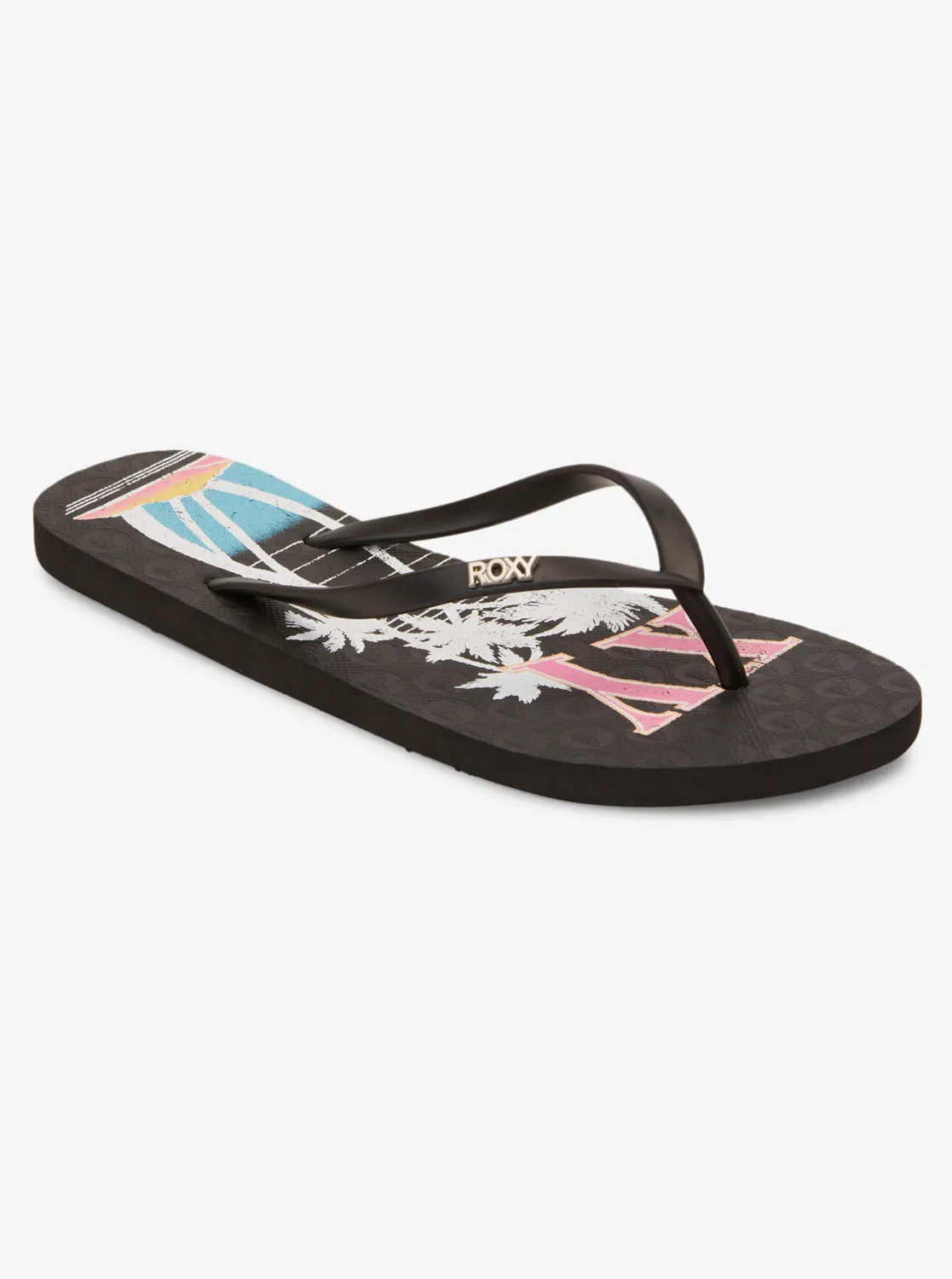 Viva Stamp Flip-Flops - Black Graphic