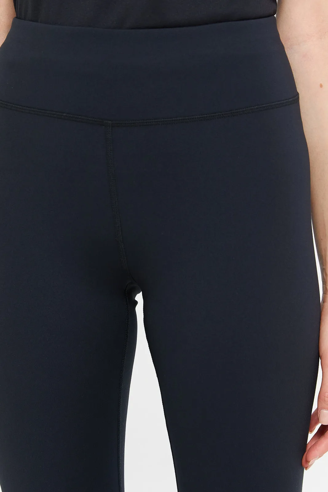 Women Black Solid Performance Active Pants