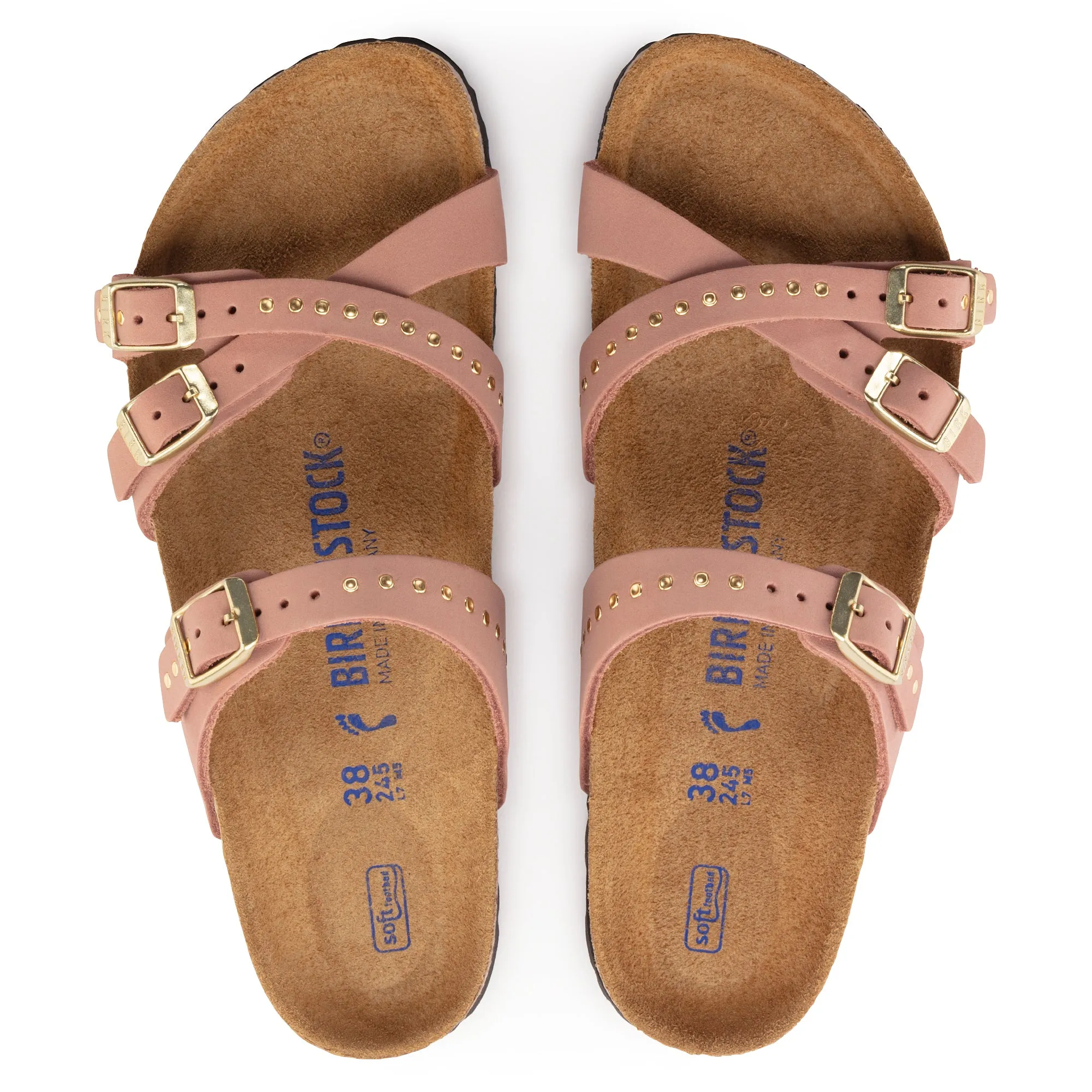 Women's Birkenstock Franca Soft Footbed Nubuck leather Color: Old Rose