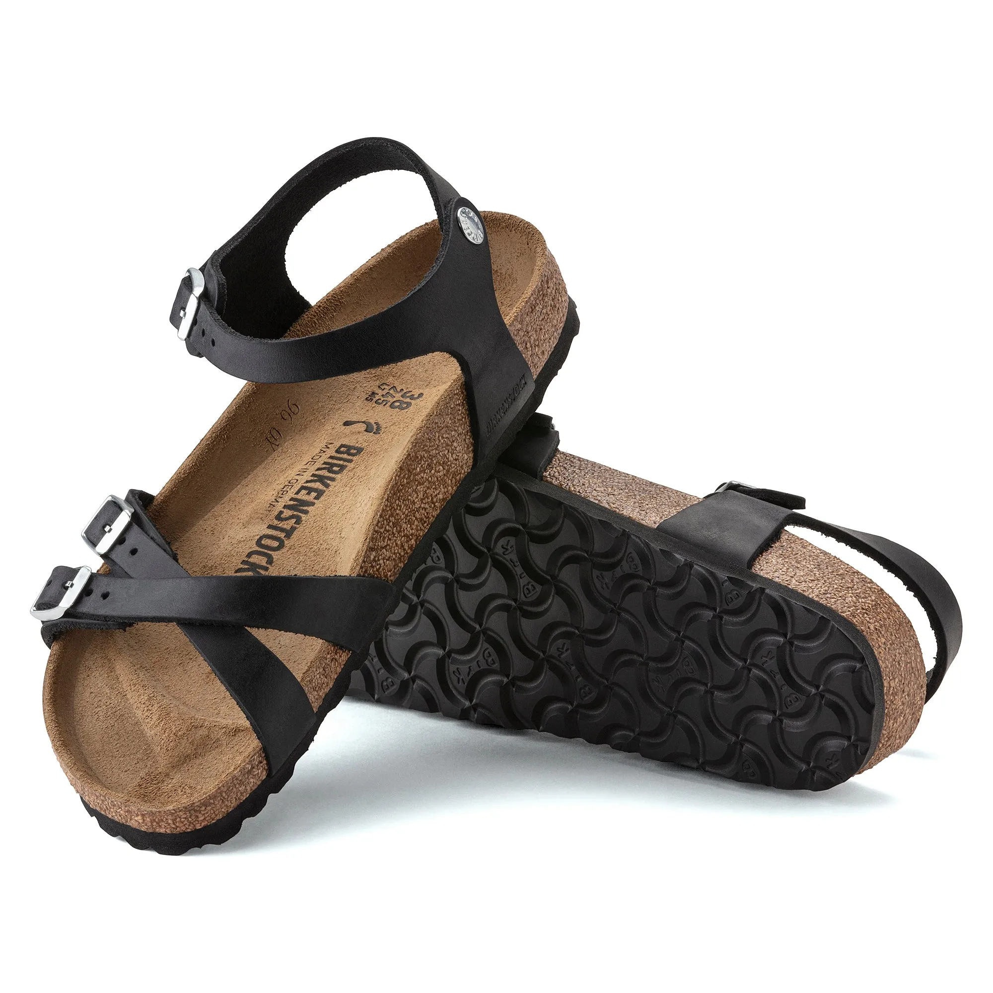 Women's Birkenstock Kumba Color: Black Oiled Leather