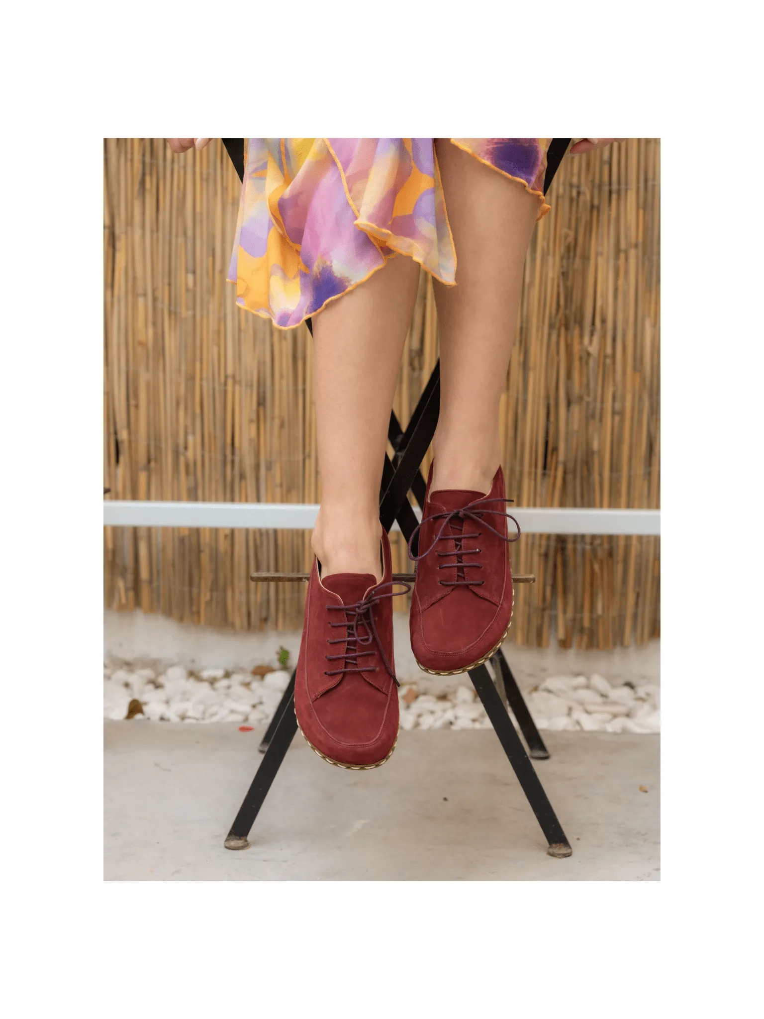 Women's Burgundy Barefoot Sneakers