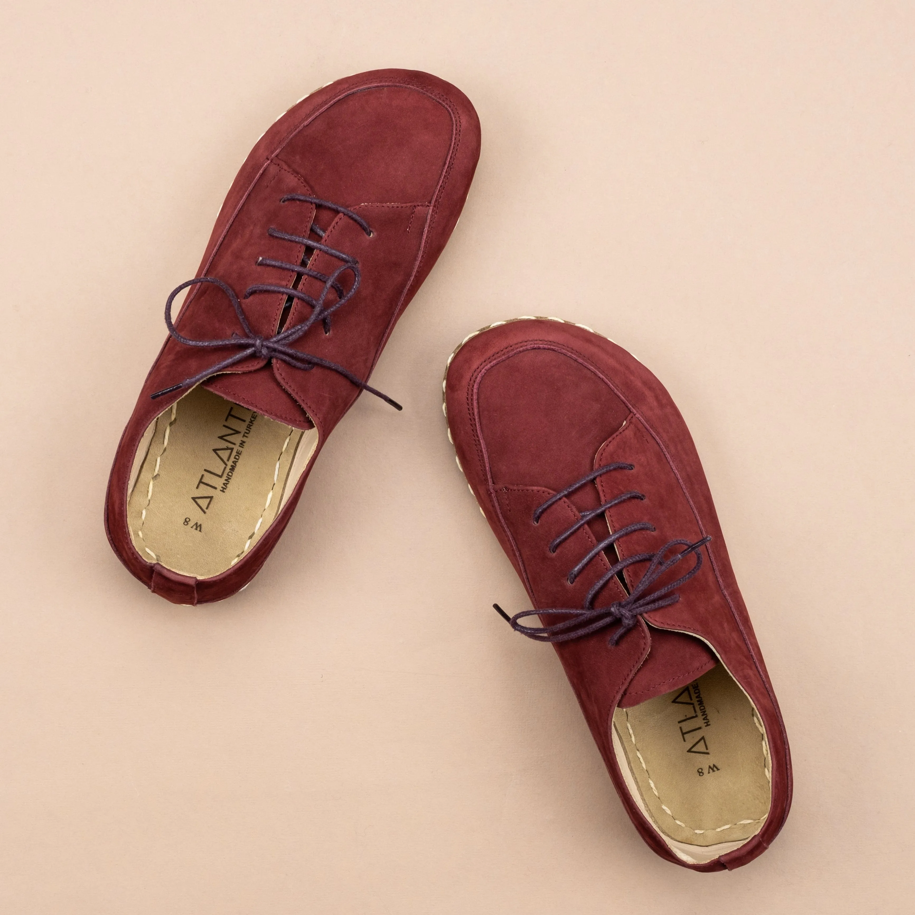 Women's Burgundy Barefoot Sneakers