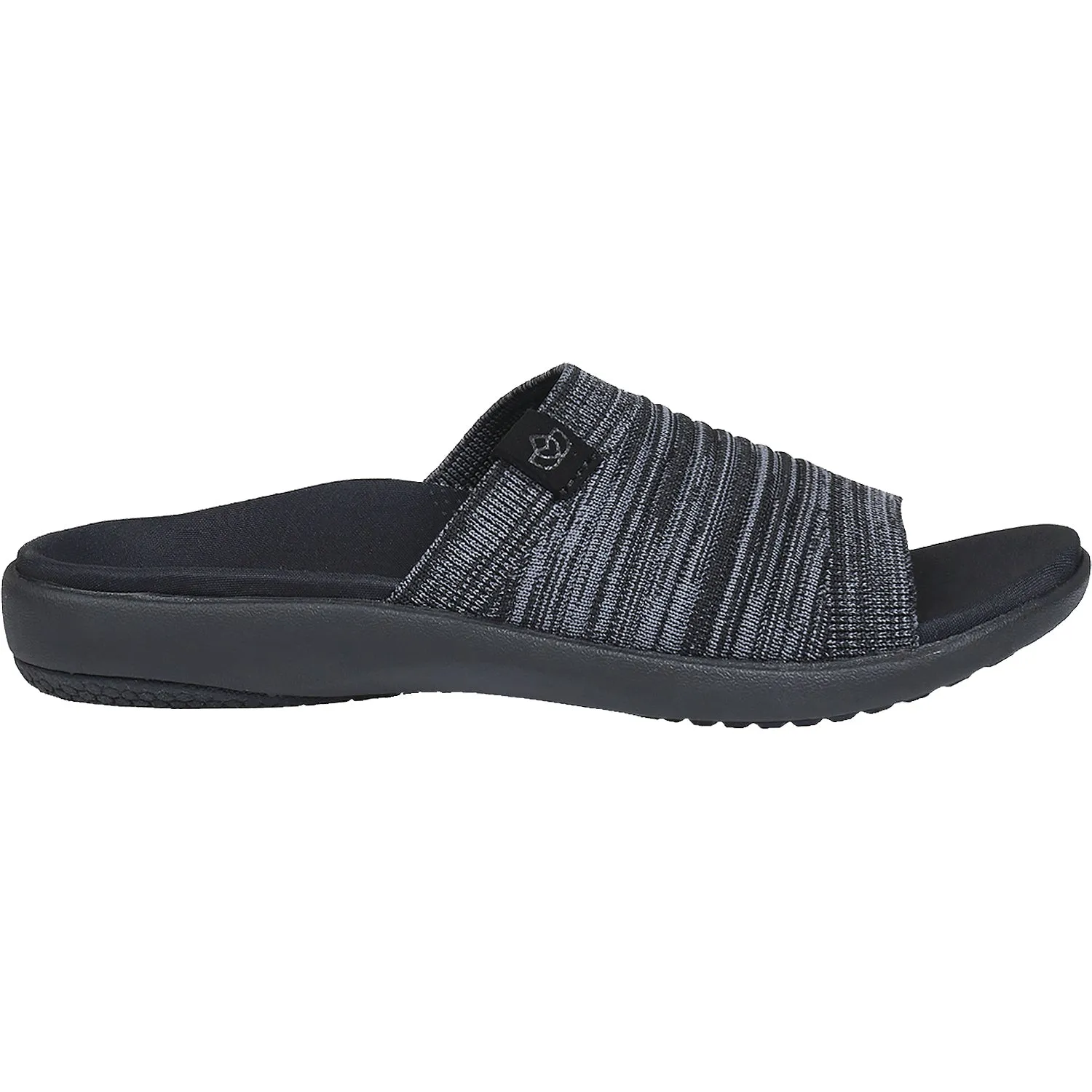 Women's Spenco Astoria Memory Foam Slide Black Knit Fabric