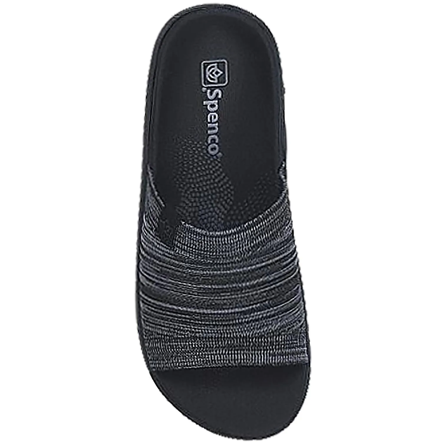 Women's Spenco Astoria Memory Foam Slide Black Knit Fabric