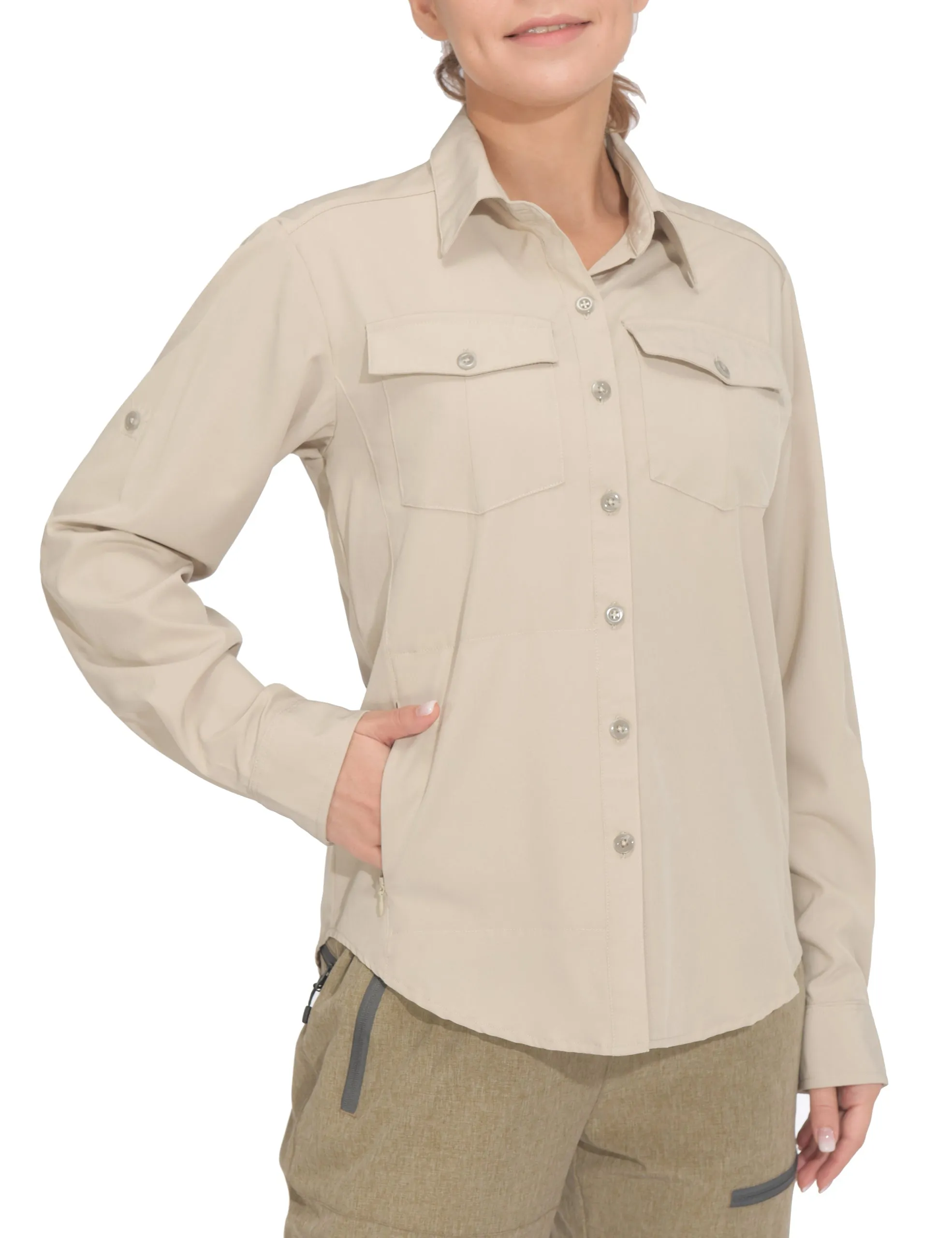 Women's Stretch Quick Dry UPF50  Long Sleeve Hiking Shirt