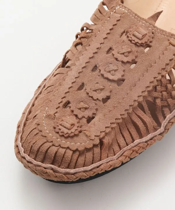 Woven Leather Flat Sandals - S